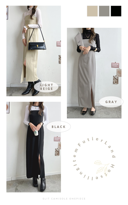 スリットキャミワンピース トップス Futier