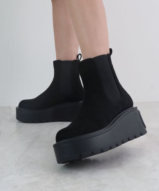 一部10/24頃発送予定 超軽っ！挫きにくいサイドゴア厚底