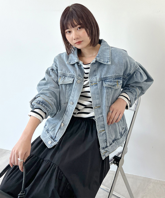 バルーン袖デニムジャケット アウター Futier