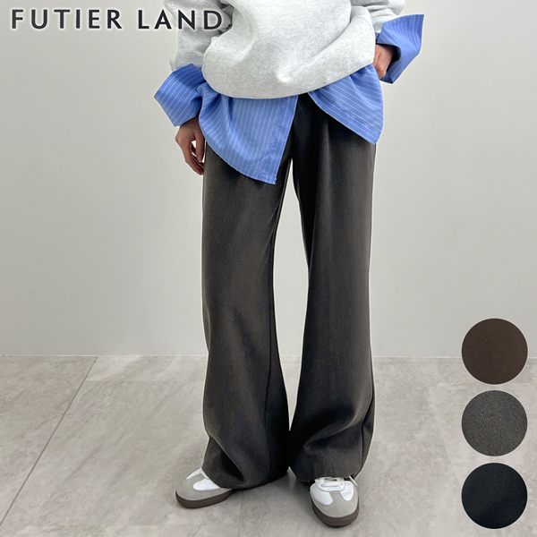 ウールライクツータックワイドパンツ ボトムス Futier